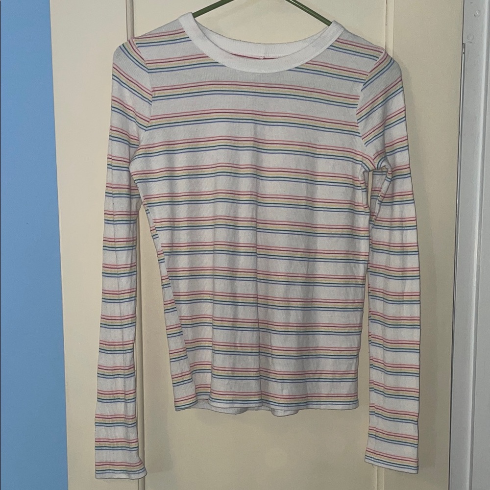 SO Multicolor Striped Long Sleeve Tee